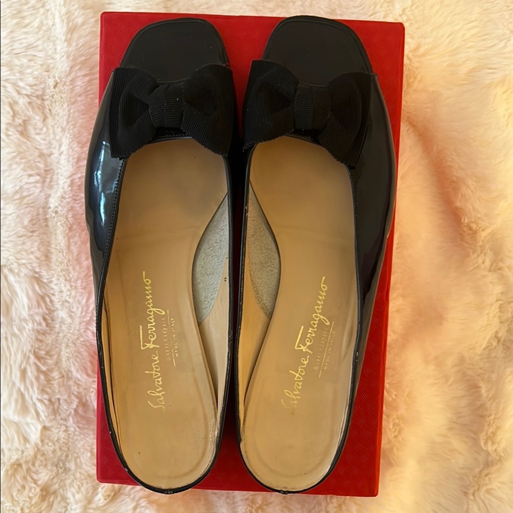 Salvatore Ferragamo Black Flats